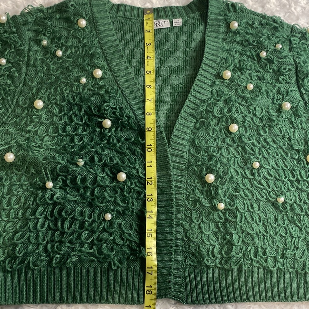 Mighty Fine loop & pearl cardigan- see measurements for sizing! Gorgeous❤️ - Picture 7 of 10